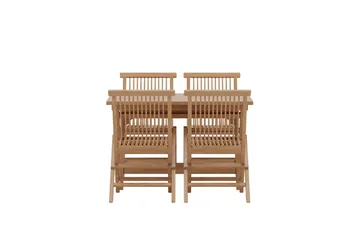 Kenya Matbord Utomhus 120 cm med 4 Kenya Utestol Hopfällbar - Utemöbler - Utegrupp - Matgrupp utomhus