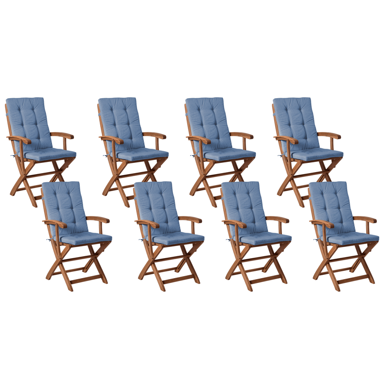 Matgrupp Maui Premium - Brun, Blå - Utemöbler - Utegrupp - Matgrupp utomhus