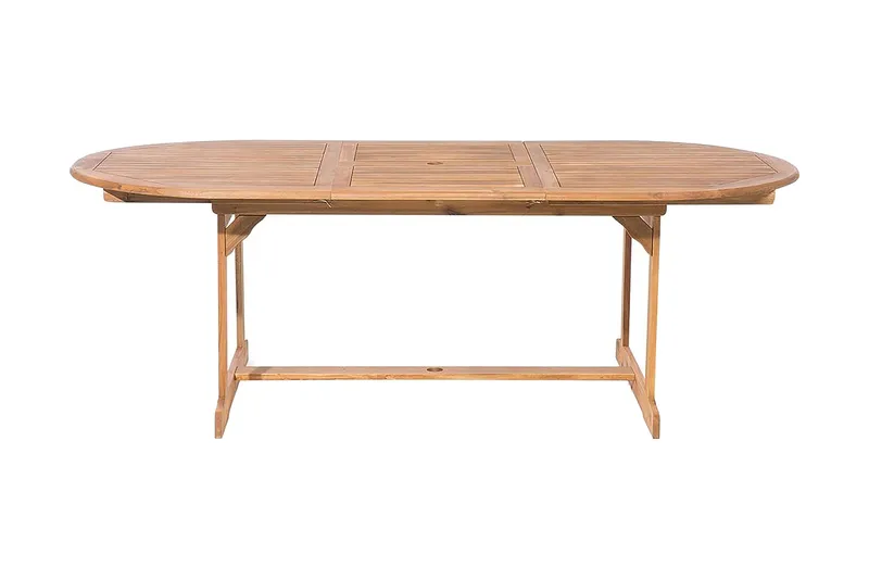 Maui Trädgårdsmöbelset Med Utebord+8 Utestolar - Trä/Natur - Utemöbler - Utegrupp - Matgrupp utomhus
