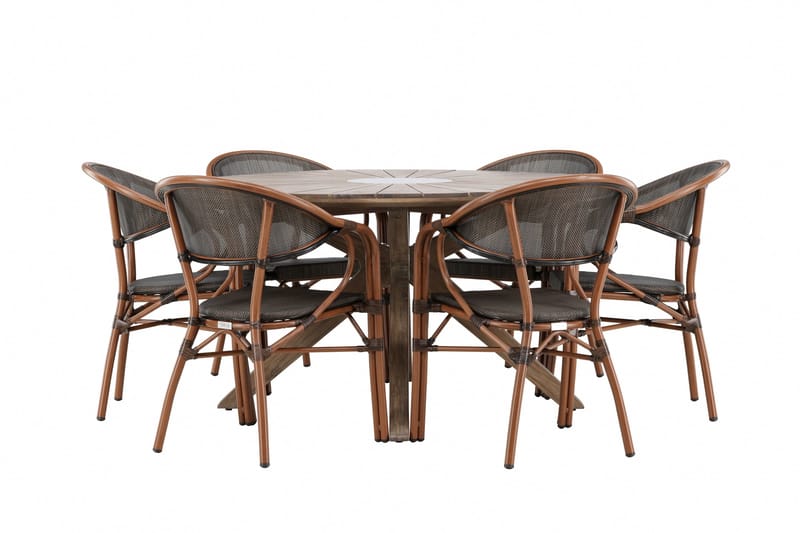 Rosario Matgrupp Utomhus 140 cm Rund med 6 Vila Real Utestolar
