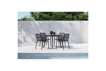 San Vito Matbord Utomhus 120 cm med 4 Peking Karmstol - Utemöbler - Utegrupp - Matgrupp utomhus