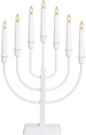 Adventsljusstake vit